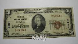 $20 1929 Dundee Illinois IL National Currency Bank Note Bill! Ch. #5638 Fine+