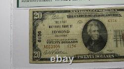 20 1929 Edmond Oklahoma Ok Monnaie Nationale Banque Note Bill Ch. #6156 Série #9