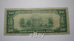 20 $ 1929 Escanaba Michigan MI Banque Nationale Monnaie Note Bill! Ch. # 3761 Vf
