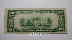 $20 1929 Est Stroudsburg Pennsylvanie Monnaie Nationale Banque Note Bill #5578 Vf