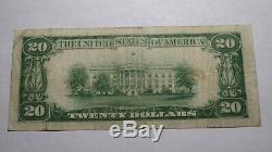 20 $ 1929 Everett Washington Wa Banque Nationale Monnaie Note Bill Ch. # 4686 Fin