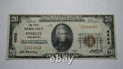 $20 1929 Everett Washington Wa National Currency Bank Note Bill Ch. #4686 Vf+