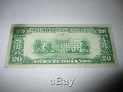 20 $ 1929 Fairfield Iowa Ia Billets De Billets De Banque Nationale Bill! Ch. # 1475 Vf +