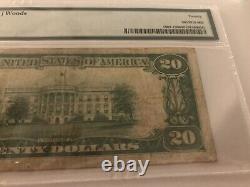 $20 1929 Fairport New York NY National Currency Bank Ch. #10869 PMG 20 Stains 
<br/> - $20 1929 Fairport New York NY National Currency Bank Ch. #10869 PMG 20 Taches