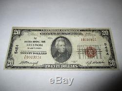 $ 20 1929 Freedom Pennsylvania Pa National Monnaie Billet De Banque Bill Ch. # 5454 Vf
