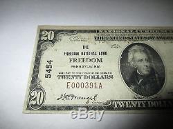 $ 20 1929 Freedom Pennsylvania Pa National Monnaie Billet De Banque Bill Ch. # 5454 Vf