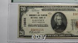 20 1929 Gaffney Caroline Du Sud Sc Monnaie Nationale Banque Bill 10655 Vf30