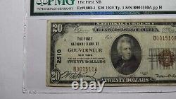 20 $ 1929 Gouvernement New York Ny Monnaie Nationale Banque Bill #2510 Vf25 Pmg