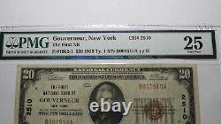 20 $ 1929 Gouvernement New York Ny Monnaie Nationale Banque Bill #2510 Vf25 Pmg