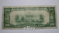 20 $ 1929 Hannibal Missouri Mo Banque Nationale Monnaie Note Bill! Ch. # 6635 Fin