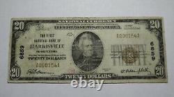 20 1929 Harrisville Pennsylvania Ap National Monnaie Banque Note Bill Ch. Numéro 6859
