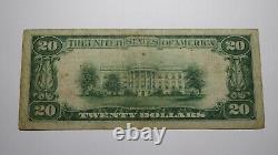20 1929 Iron Mountain Michigan MI Monnaie Nationale Banque Note Bill Ch. #3806 Vf