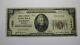 20 1929 Jackson Michigan Mi Monnaie Nationale Banque Note Bill Charte #1533