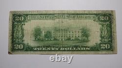 20 1929 Jackson Michigan MI Monnaie Nationale Banque Note Bill Charte #1533