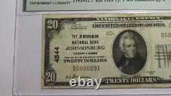 $20 1929 Johnsonburg Pennsylvania Monnaie Nationale Note De Banque Bill Ch #4544 Vf25