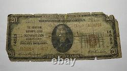 20 1929 Kingston Pennsylvania Ap National Monnaie Banque Note Bill! #14023 Rare