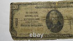 20 1929 Kingston Pennsylvania Ap National Monnaie Banque Note Bill! #14023 Rare