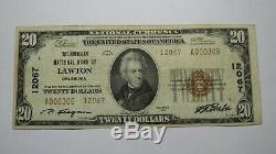 20 $ 1929 Lawton Oklahoma Ok Billet De Billets De Banque En Monnaie Nationale! Ch. # 12067 Vf +