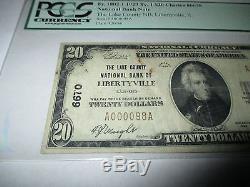 20 $ 1929 Libertyville Illinois IL Monnaie Nationale Billet De Banque # 6670 Vf