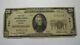 20 $ 1929 Linton Indiana Monnaie Nationale De Billets De Banque Bill Ch. # 7411 Rare