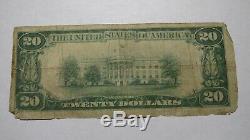 20 $ 1929 Linton Indiana Monnaie Nationale De Billets De Banque Bill Ch. # 7411 Rare