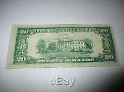 20 $ 1929 Los Angeles Californie Ca Note De La Banque Monétaire Nationale Bill! # 2491 Fine