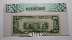 20 1929 Marietta Ohio Oh Monnaie Nationale Banque Note Bill Ch. Pcgs #142 Vf20