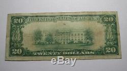 20 $ 1929 Marlin Texas Tx Banque Nationale Monnaie Note Bill! Ch. # 5606 Beaux Rare