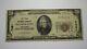 $20 1929 Mccomb City Mississippi Ms National Currency Bank Note Bill! #7461 Très Bien