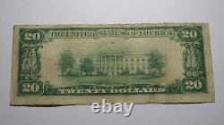 $20 1929 Mccook Nebraska Ne Monnaie Nationale Note De Banque Bill Ch. #3379 Rare