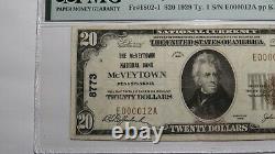 $20 1929 Mcveytown Pennsylvania Ap National Monnaie Banque Note Bill #8773 Vf30