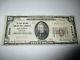 20 $ 1929 Milford Delaware De Note De La Banque Monétaire Nationale Bill! Ch. 2340 Vf