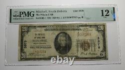 20 1929 Mitchell Dakota Du Sud Sd Monnaie Nationale Note De Banque Projet De Loi #3578 F12 Pmg
