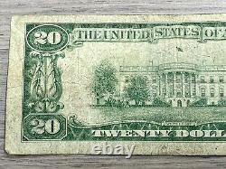 20 $ 1929 Monnaie Nationale Milwaukee Première Banque Nationale Du Wisconsin