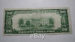 20 $ 1929 Monnaie Nationale Ut Utah Ogden Bank Note Bill! Ch. # 2597 Xf ++