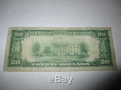 20 1929 $ Morris Illinois IL Banque Nationale De Billets De Banque Note Bill Ch. # 531 Amende