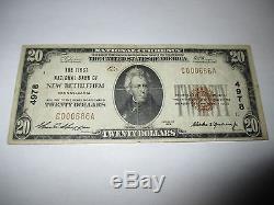 20 $ 1929 New Bethlehem Pennsylvanie Pa Banque Nationale Monnaie Note Bill # 4978 Vf