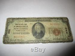 $ 20 1929 New Castle Pennsylvania Pa Projet De Loi Sur Les Billets De Banque Nationaux! # 562 Rare