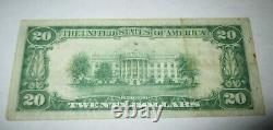 20 $ 1929 Newburyport Massachusetts Ma Banque Nationale Monnaie Note Bill # 1011 Vf