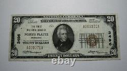 20 1929 North Platte Nebraska Ne Monnaie Nationale Banque Note Bill Ch #3496 Rare