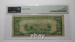 20 $ 1929 Nouveau Wilmington Pennsylvania National Monnaie Banque Note Bill #9554 Vf20