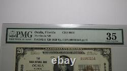 20 1929 Ocala Floride Fl Monnaie Nationale Banque Note Bill #9926 Choix Vf35 Pmg