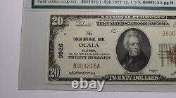 20 1929 Ocala Floride Fl Monnaie Nationale Banque Note Bill #9926 Choix Vf35 Pmg