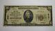$20 1929 Pauls Valley Oklahoma National Monnaie Banque Note Bill #5091 Basse Série