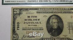 20 $ 1929 Pawhuska Oklahoma Ok Billet De Banque En Monnaie Nationale Bill Ch. # 7883 Vf25