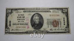 20 $ 1929 Phelps New York Ny Monnaie Nationale Banque Note Bill Ch. #9839 Rare