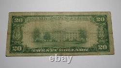 $20 1929 Pine Plains New York Ny National Currency Bank Note Bill! Ch. #981 Amende