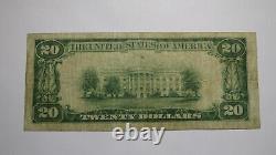 20 1929 Pittsburgh Pennsylvanie Ap National Monnaie Banque Note Bill Ch. Numéro 6301