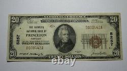 20 1929 Princeton Kentucky Ky Monnaie Nationale Banque Note Bill Ch. #5257 Vf++