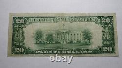 20 $ 1929 Pueblo Colorado Co Banque Nationale De Devises Note Bill! Charte #2546 Vf